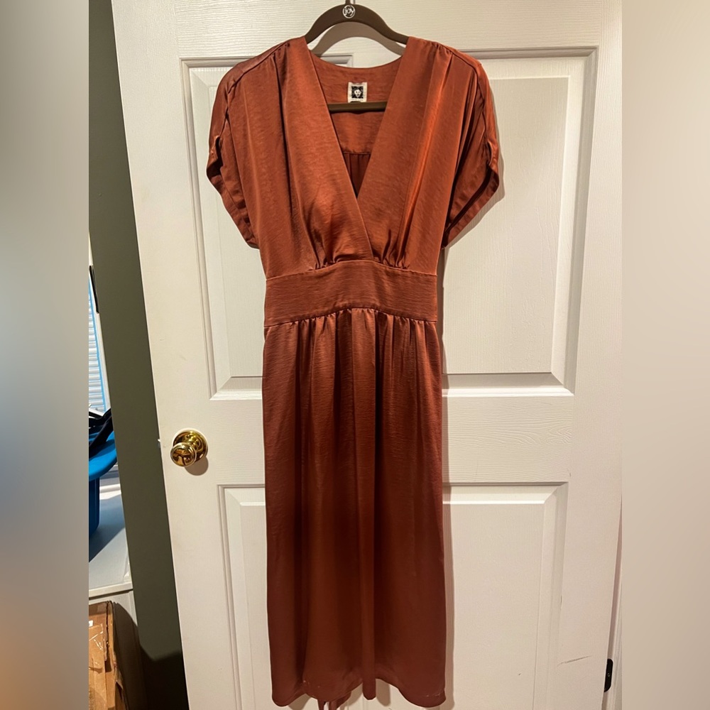 Anne Klein shimmery rust colored dress size 10